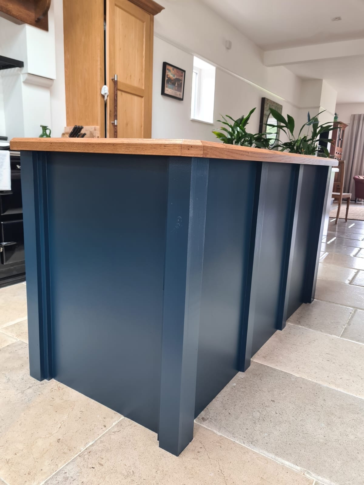 Kitchen Island — Navy Blue