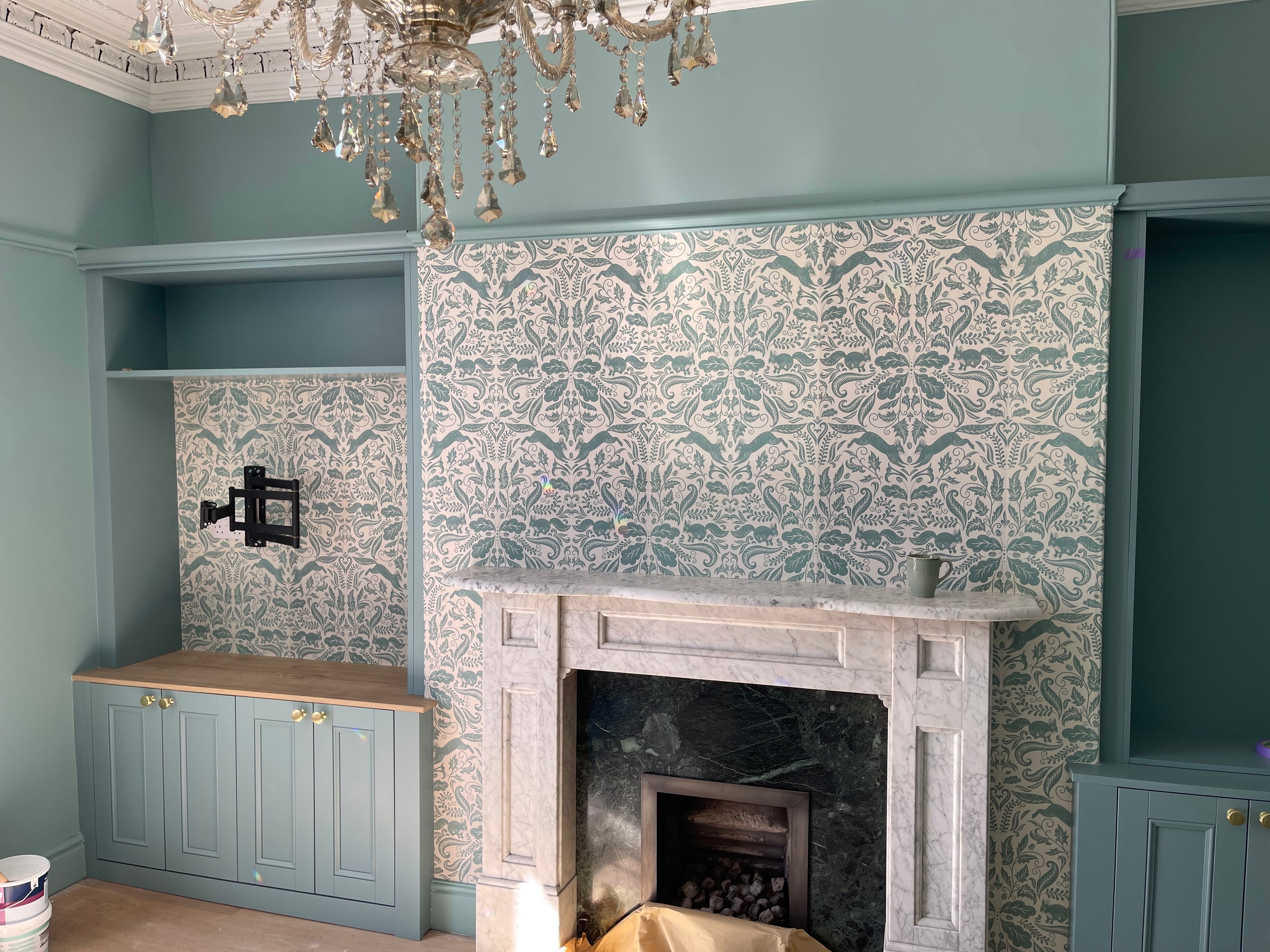 Period Sitting Room — Wallpaper Installation