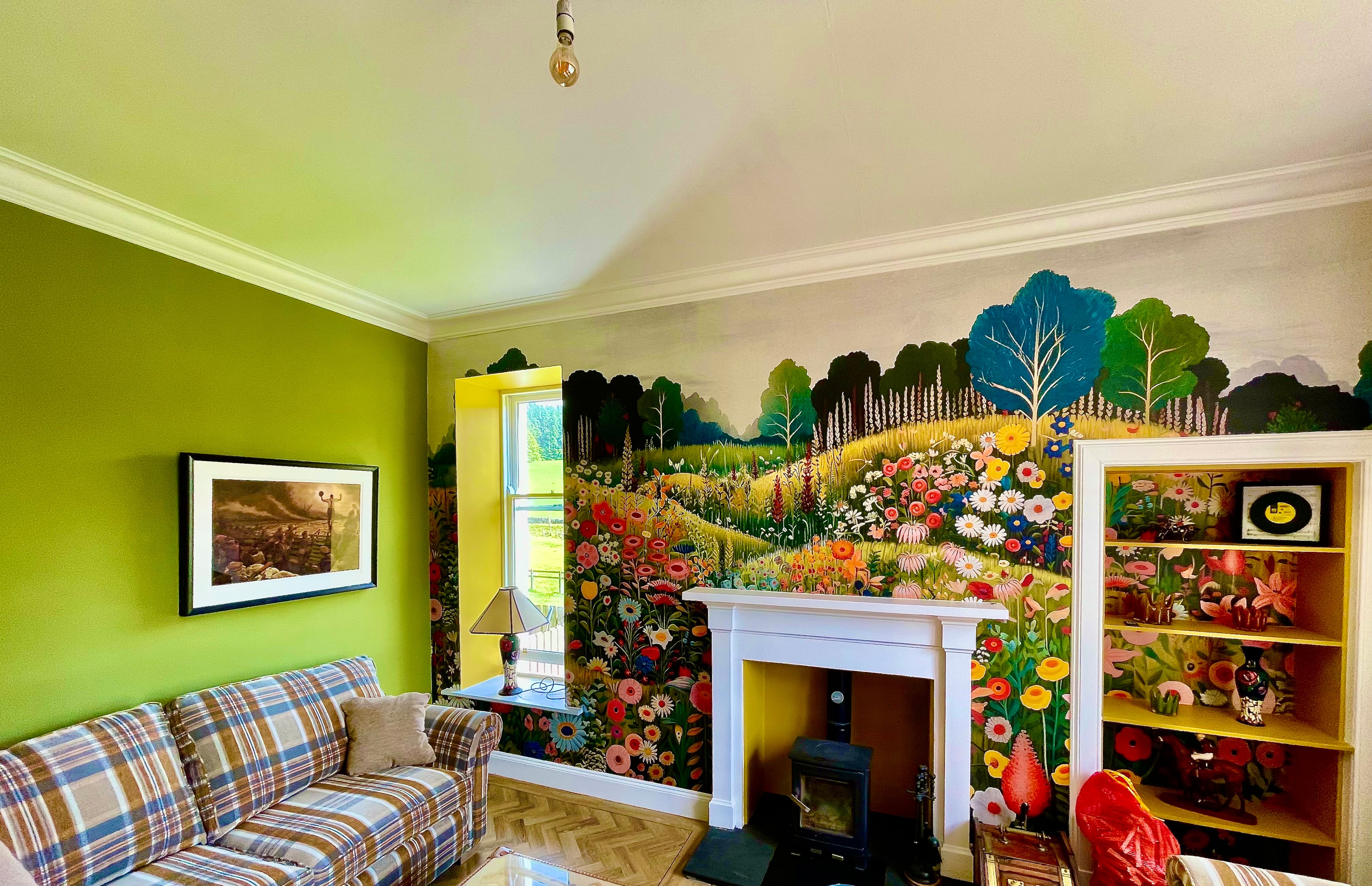 Sitting Room — Wildflower Mural Feature Wall