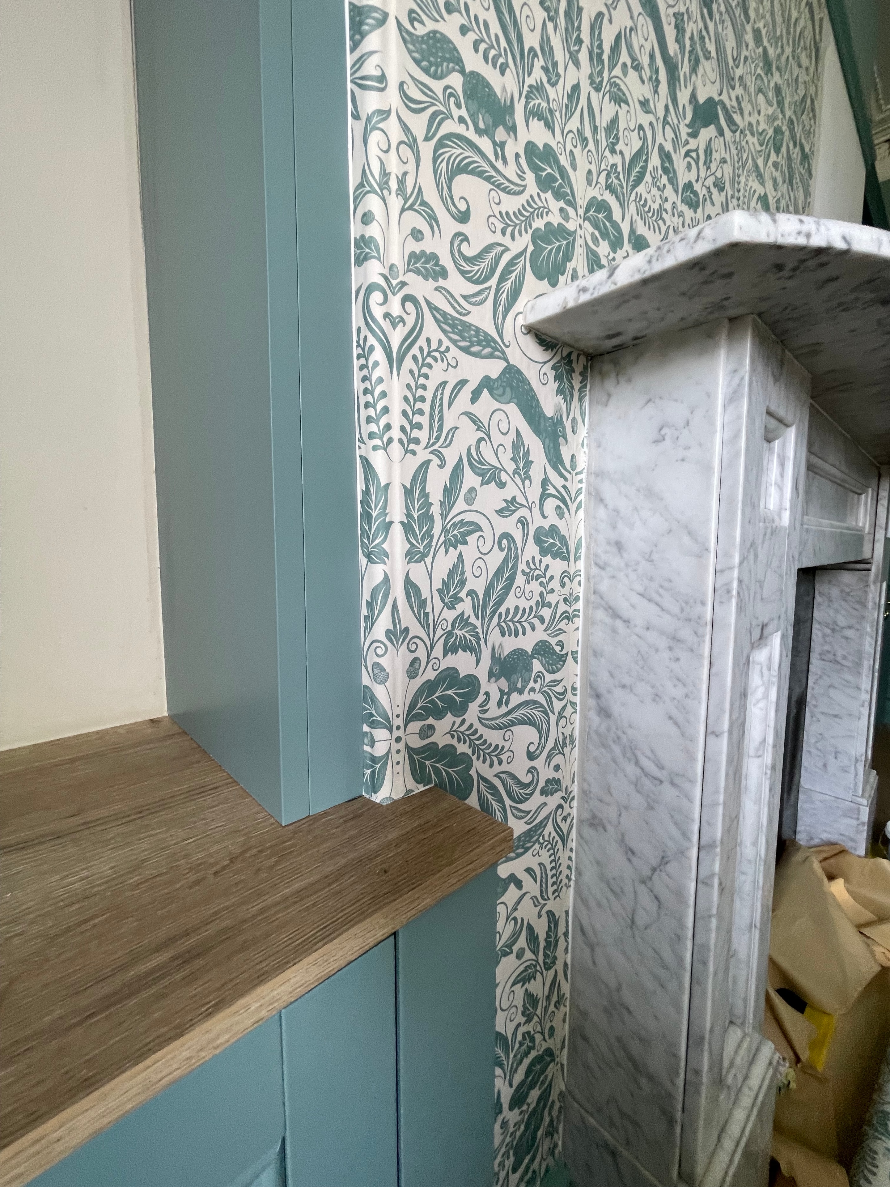 Period Sitting Room — Fireplace & Alcove