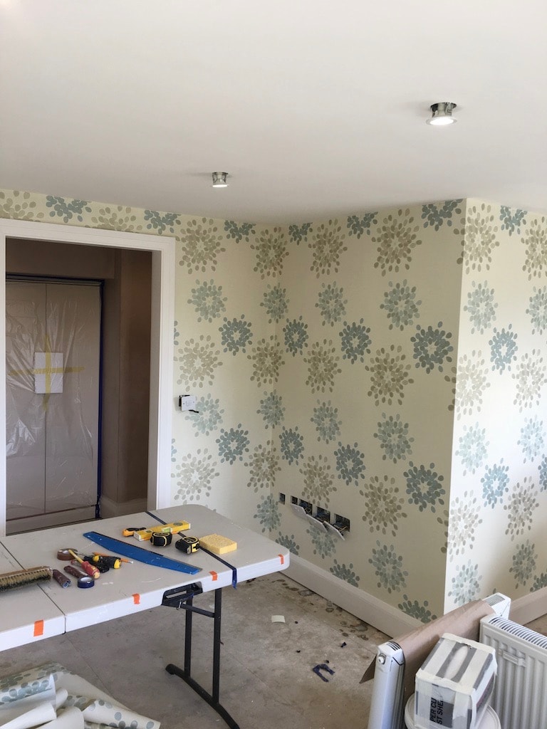 Patterned Wallpaper Feature Wall
